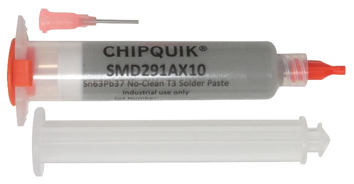 Chip Quik Smd291Ax10 Solder Paste, 63/37, 183 Deg, 10Cc