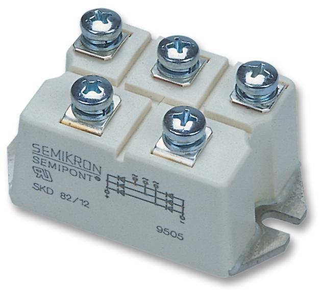 Semikron Skd82/12 Bridge Rectifier, 80A, 1200V, 3Ph