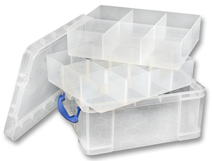 Really Useful Products Ltd 21C+6T+12T Storage Box, 200mm X 356mm X 456mm, Pp