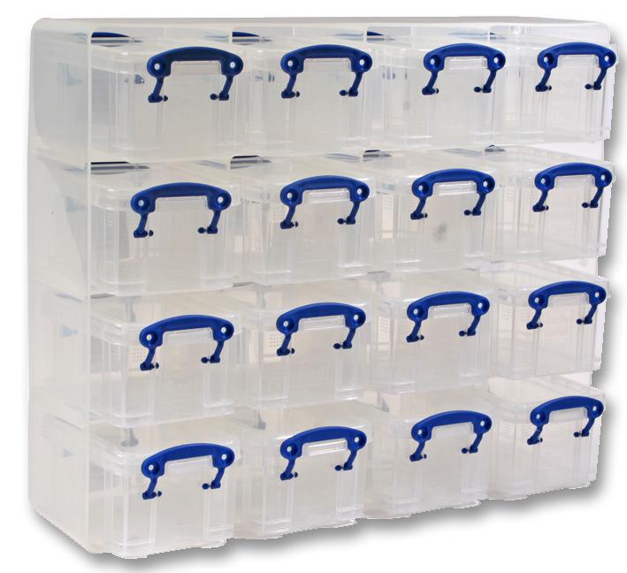 Really Useful Products Ltd 0.3Lx16Org Storage Box, 125mm X 375mm X 310mm, Pp