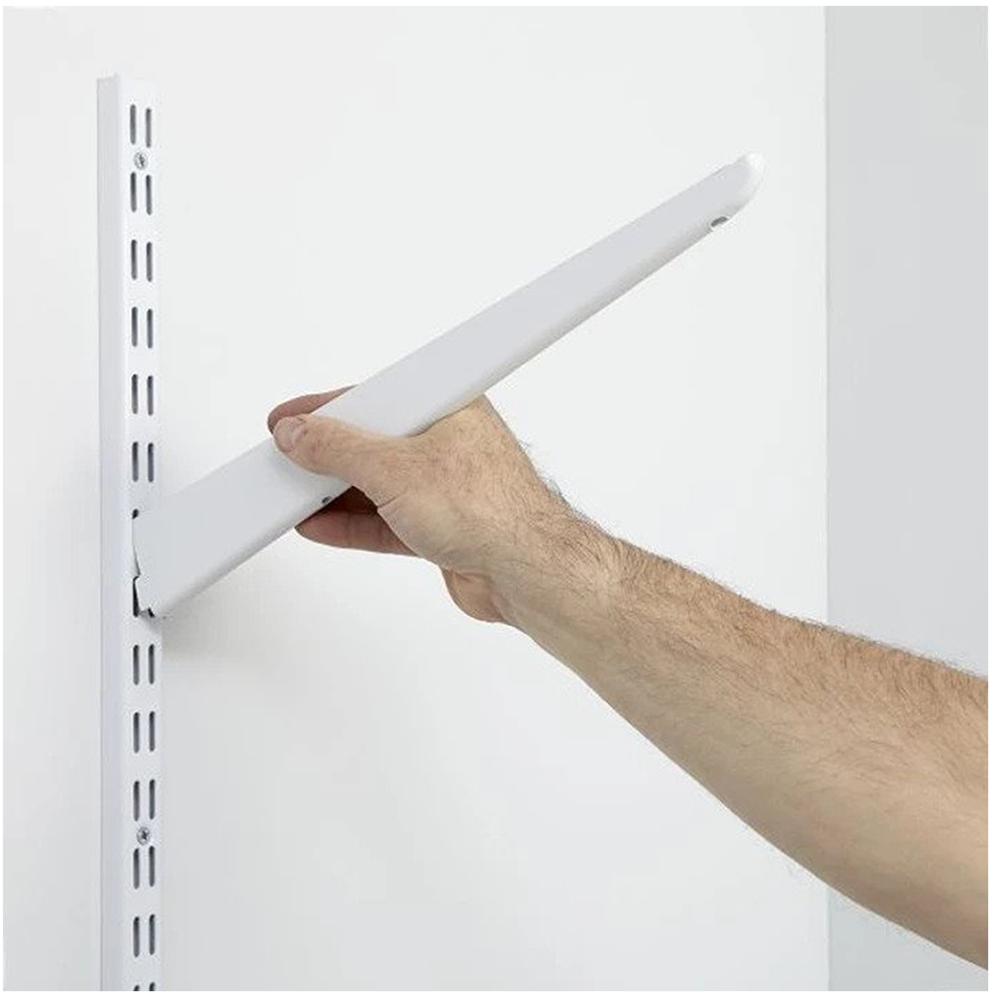 ZZSLBR47W Spur Shelving, 470mm Heavy Duty Wall Mounted SteelLok 3 Slot