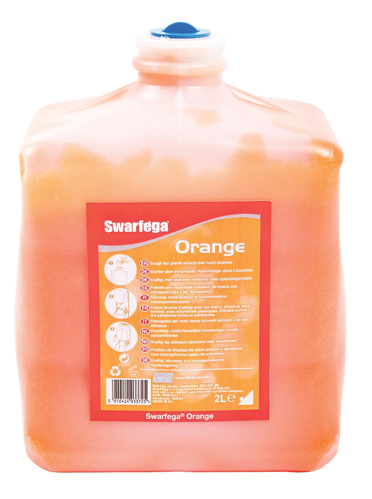 Swarfega Sor2Lt Hand Cleaner, Cartridge, Orange, 2L