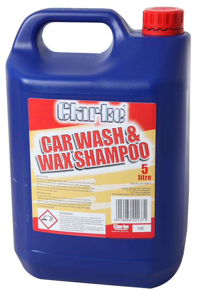 Clarke International 3050815 Car Wash / Wax Shampoo 5Ltr