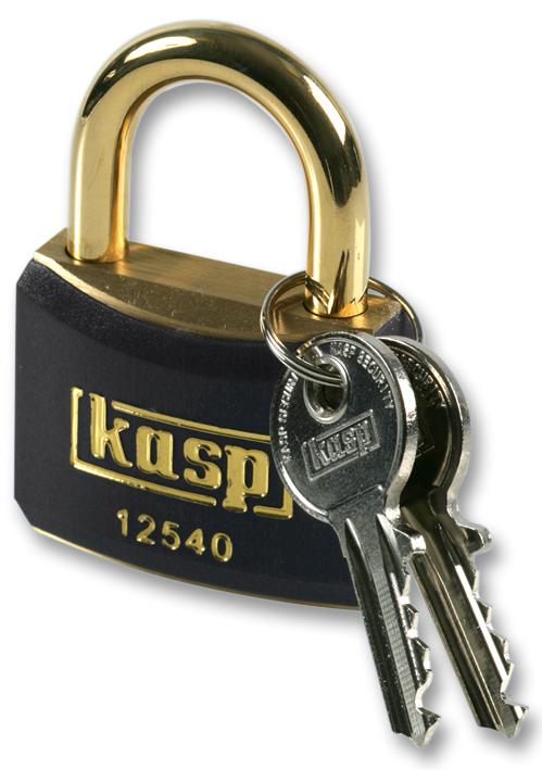 Kasp Security K12440Blad Padlock, Brass, 40mm, Black