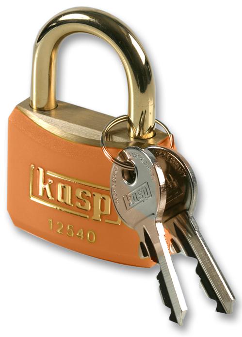 Kasp Security K12440Yela1 Padlock, Brass, 40mm, Yellow, K/a