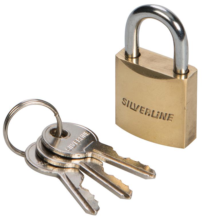 Silverline Mss01 Brass Padlock 20mm