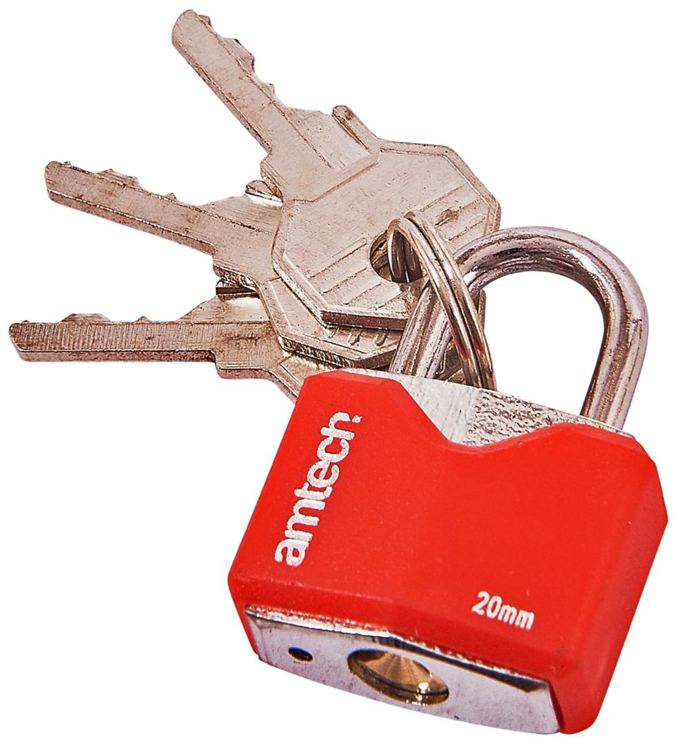 Amtech T0701 20mm Rhombic Chrome Plated Iron Padlock