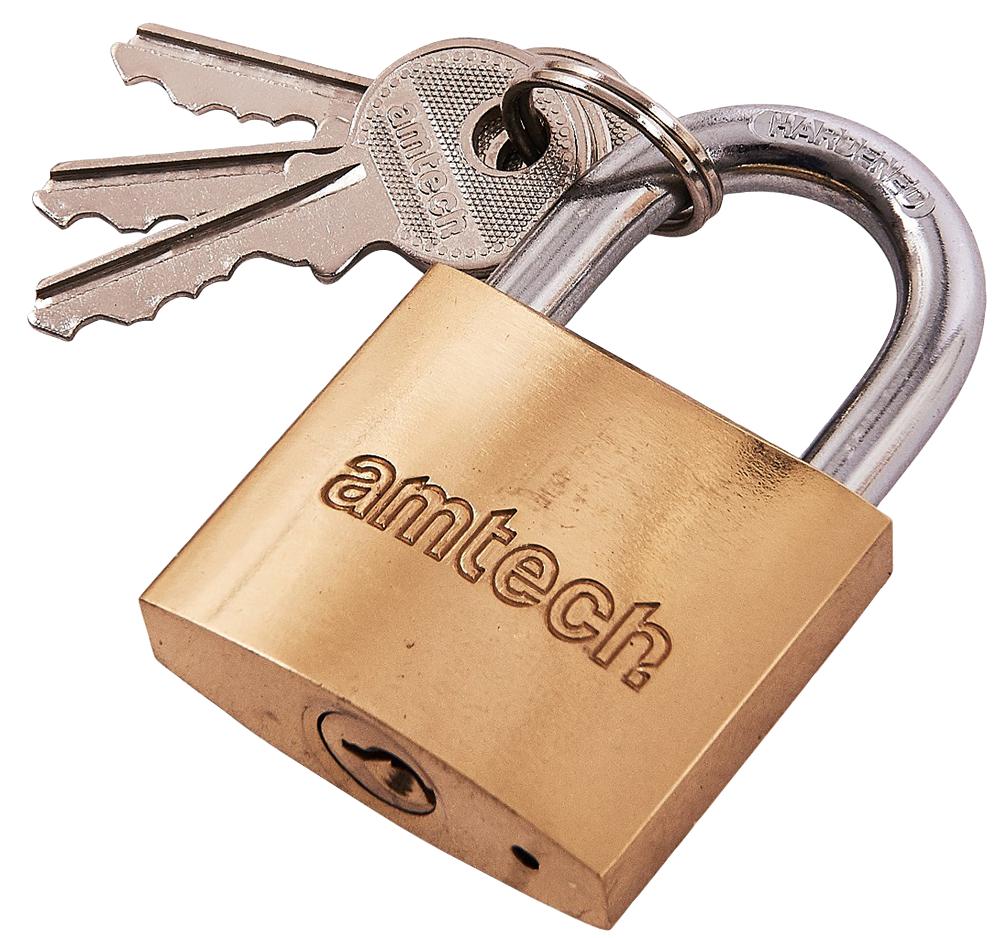 Amtech T1200C 38mm Brass Padlock