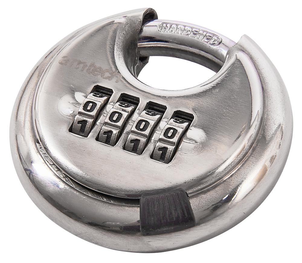 Amtech T1146 70mm 4 Digit Combination Disc Padlock