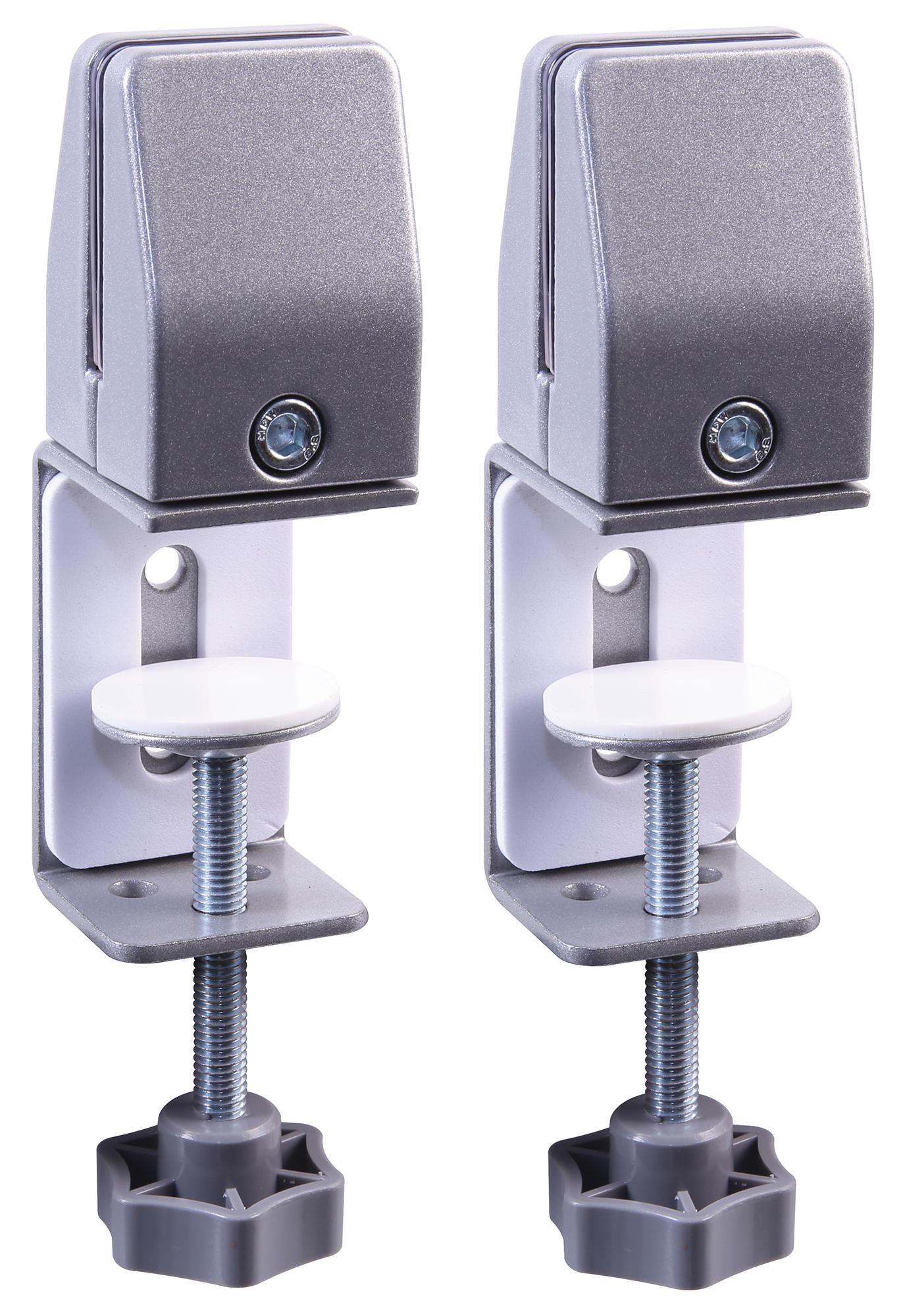 Pulse Apc01-S Panel Clamps, Edge Mount, Silver Pr