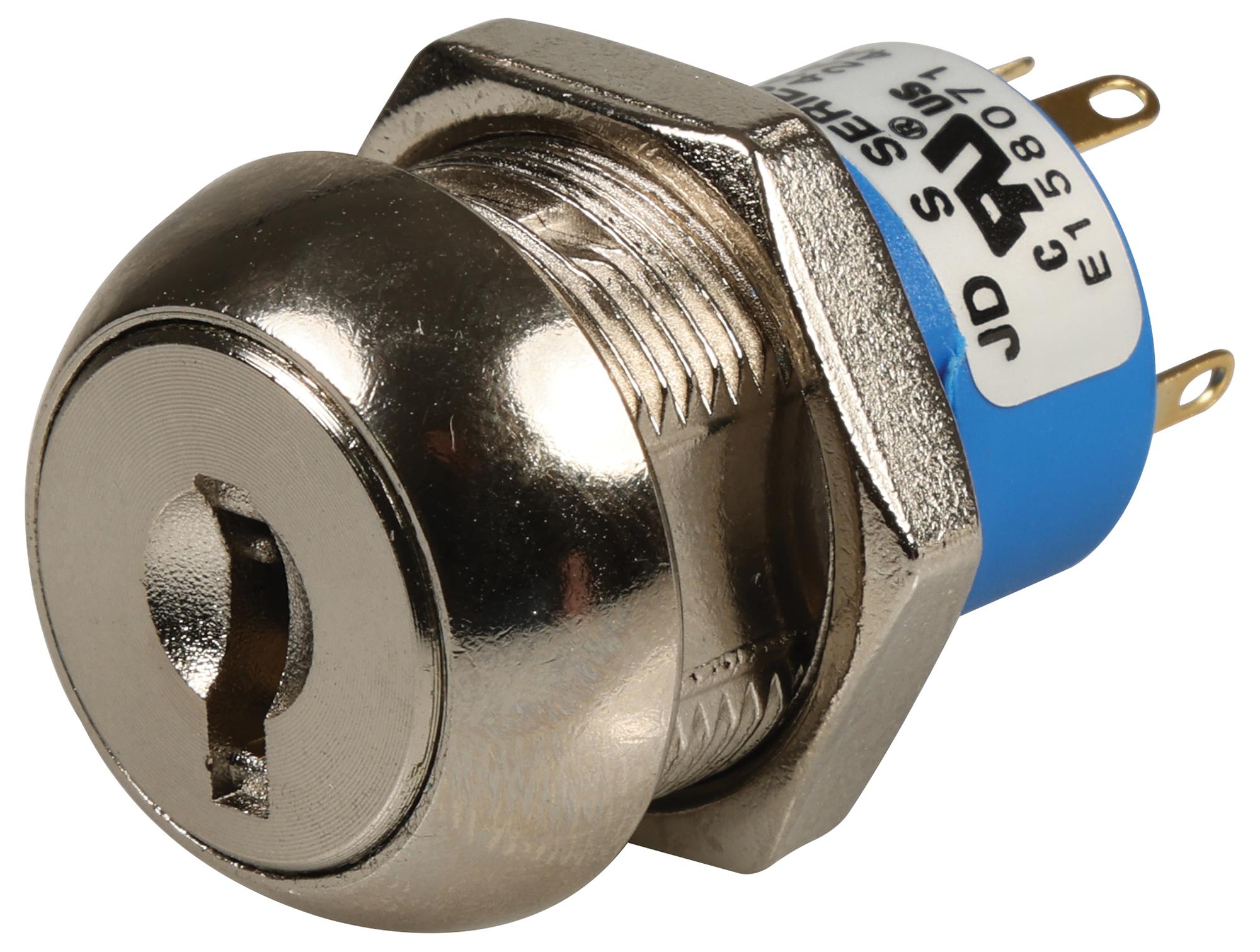 Multicomp Pro Mp004588 Key Switch, 90 Deg, 2 Pos, Solder Lug