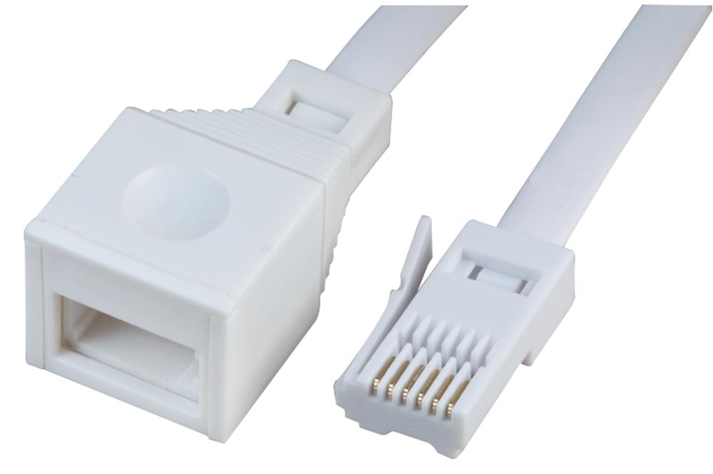 Pro Signal Psg04186 Telephone Plug To Socket 6 Way 15M