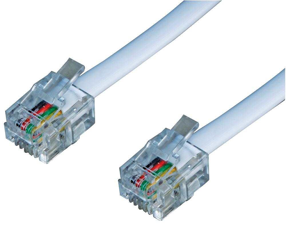 Pro Signal Psg04219 Rj11 To Rj11 6P4C White 10M