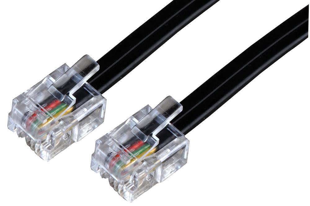 Pro Signal Psg04220 Rj11 To Rj11 6P4C Black 10M