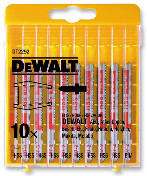 Dewalt Dt2292-Qz Jigsaw Blade, 10 Piece - Metal