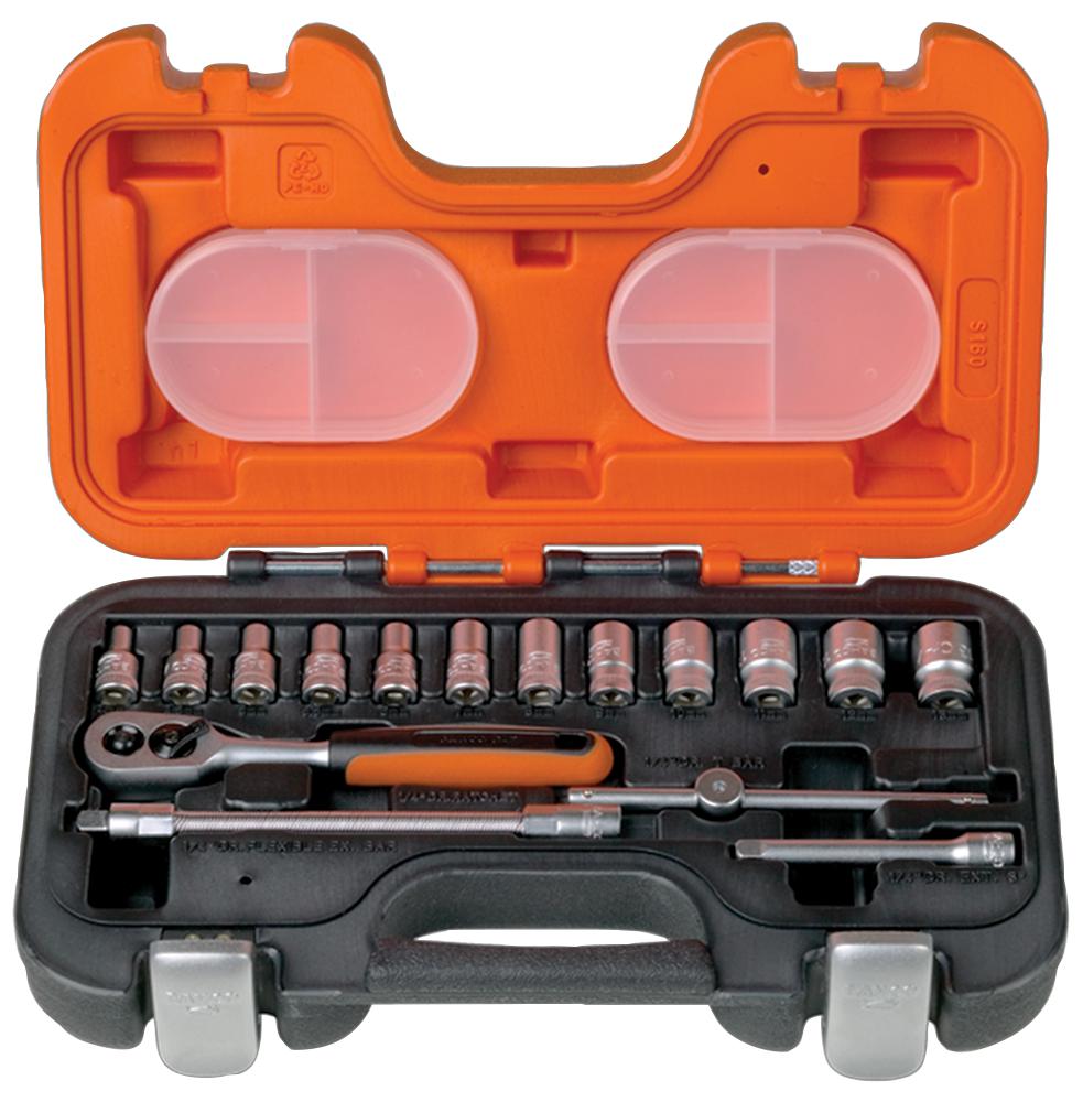 Bahco S160 Socket Set, 1/4drv