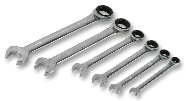 Duratool D00463 Spanner Set, Geared Ratchet