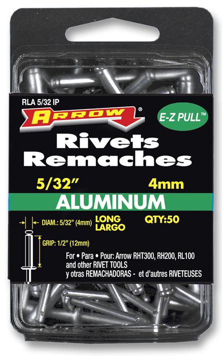 Arrow Fastener Rla5/32Ip Rivets, 4mm, Long (Pk 50)