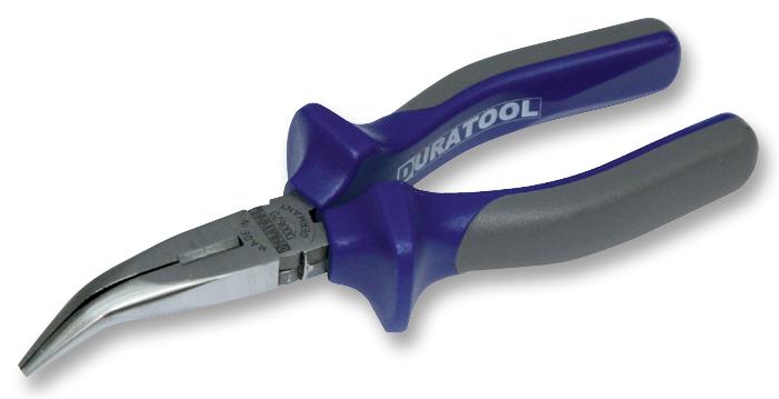 Duratool D00620 Plier, Snipe Nose, Bent, 160mm