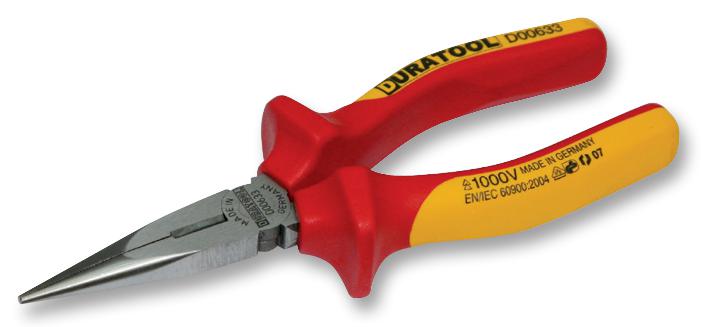 Duratool D00633 Plier, Snipe Nose, Vde, 160mm