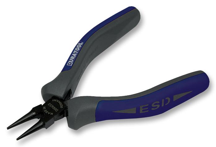 Duratool D00653 Plier, Round Nose, Esd, 130mm