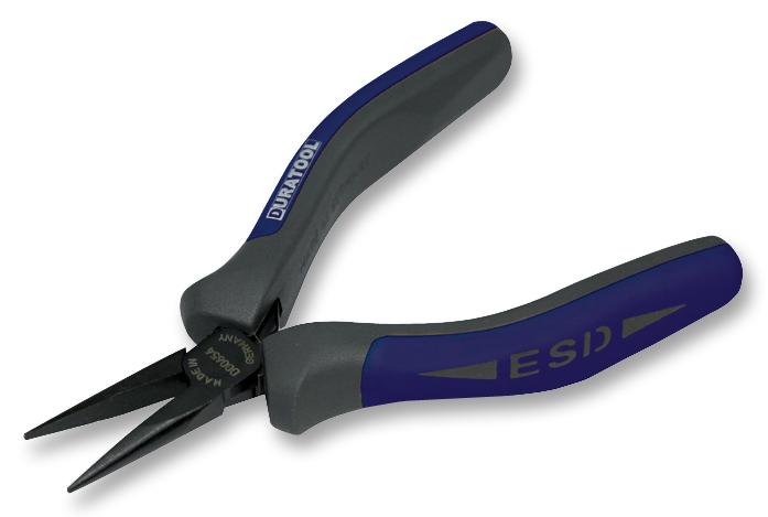 Duratool D00654 Plier, Snipe Nose, Esd, 130mm