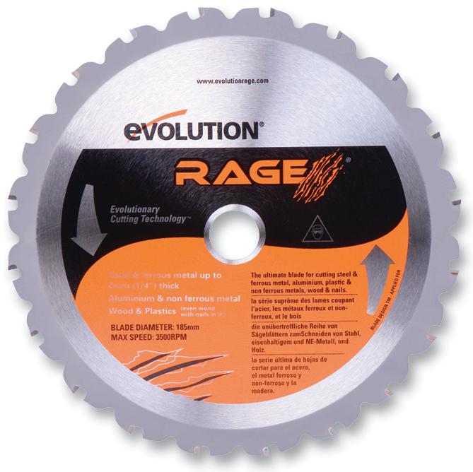 Evolution Rageblade 185M Blade, M/purpose, Tct, Rage1, 185mm