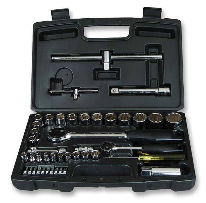 Stanley 1-94-656 Socket Set, 1/4 In 1/2 In, 50 Pc