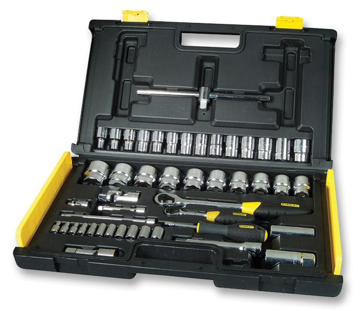 Stanley 1-94-659 Socket Set, 1/4 In 1/2 In, 65 Pc