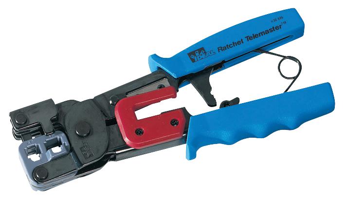 Ideal 30-696 Crimp Tool, Ratchet, Modular Plug Connector