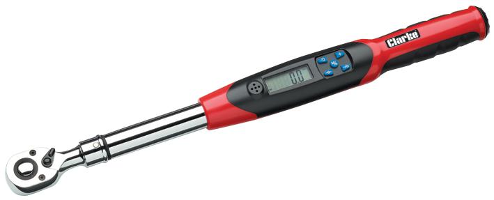 Clarke International Pro236 Torque Wrench, Digital, 10-135Nm