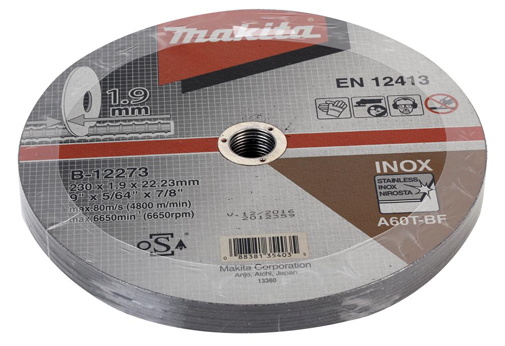 Makita B-12273-10 Metal Cutting Discs, 1.9X230mm (Pk10)