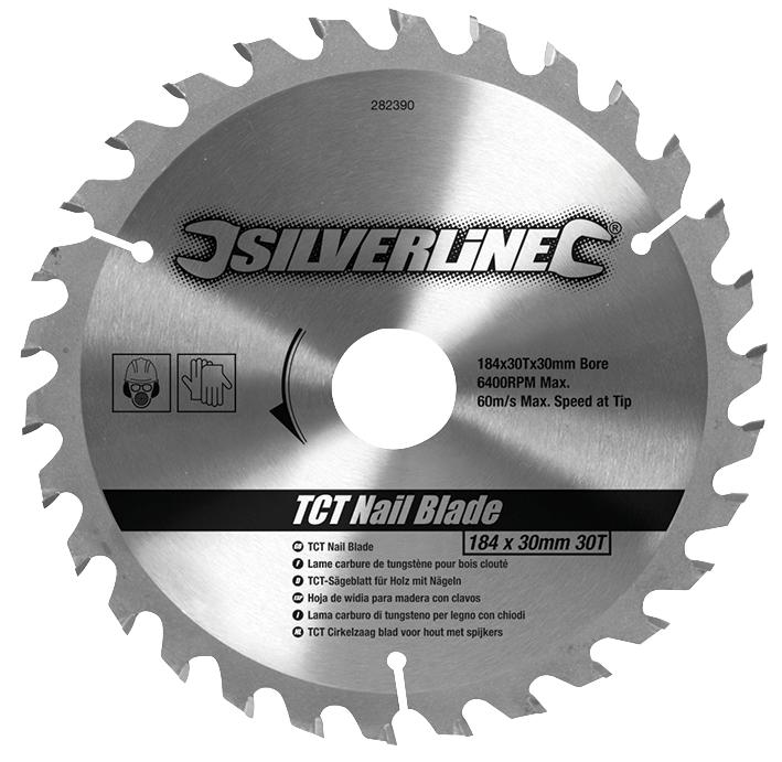 Silverline 282390 Saw Blade, 30T, 185mm Dia. 30mm Bore