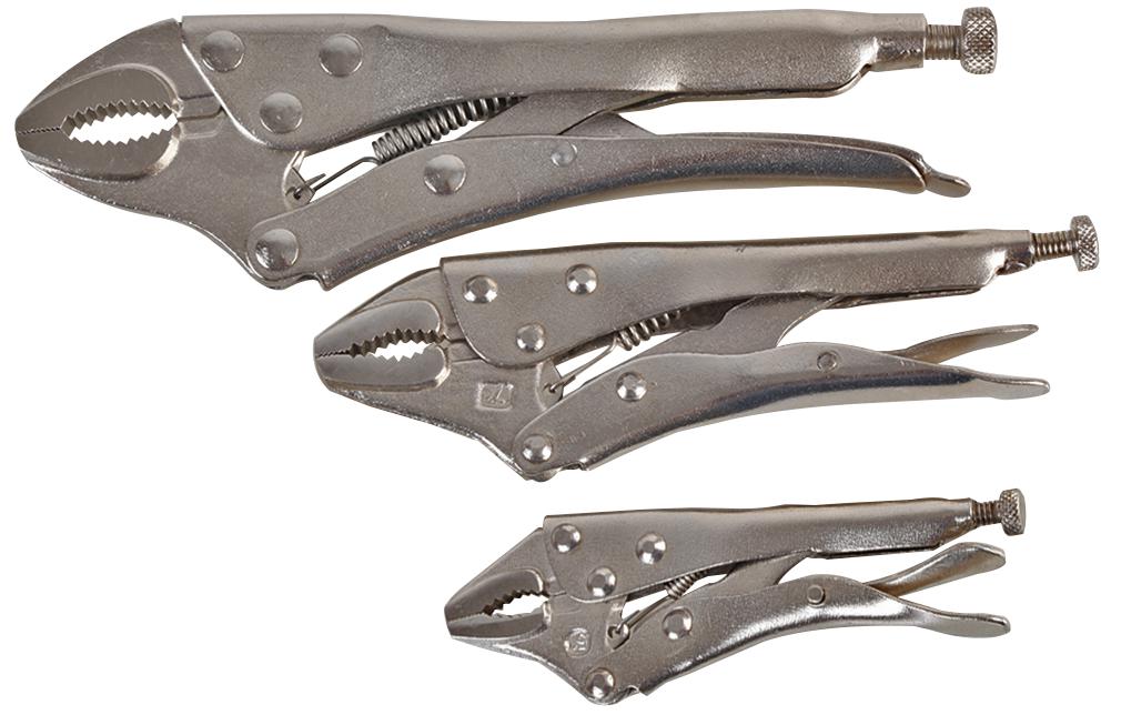 Duratool D02370 Locking Plier Set, 3Pc