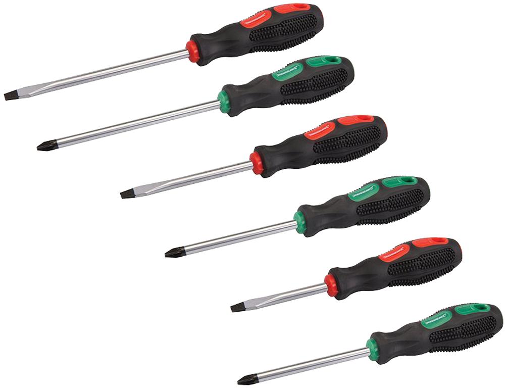 Silverline 244458 Screwdriver Set, Slot/pozi 6Pce