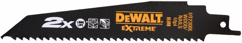 Dewalt Dt2300L-Qz Recip Saw Blade, 152mm Wood+Nails (5Pk)