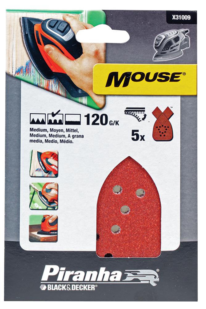 Piranha X31009-Xj Mouse Sanding Sheet - 120G (Pk5)