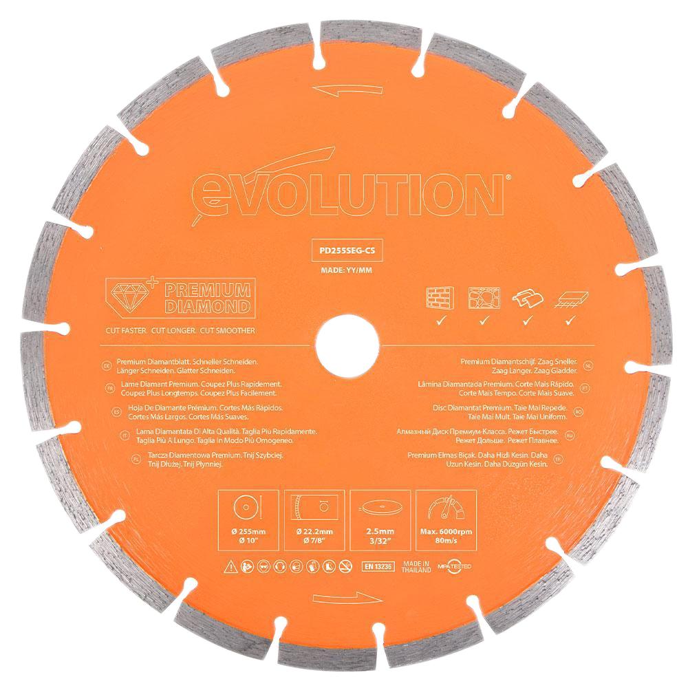 Evolution Pd255Seg-Cs Grinding Disc, 6000Rpm, 22.23mm Bore