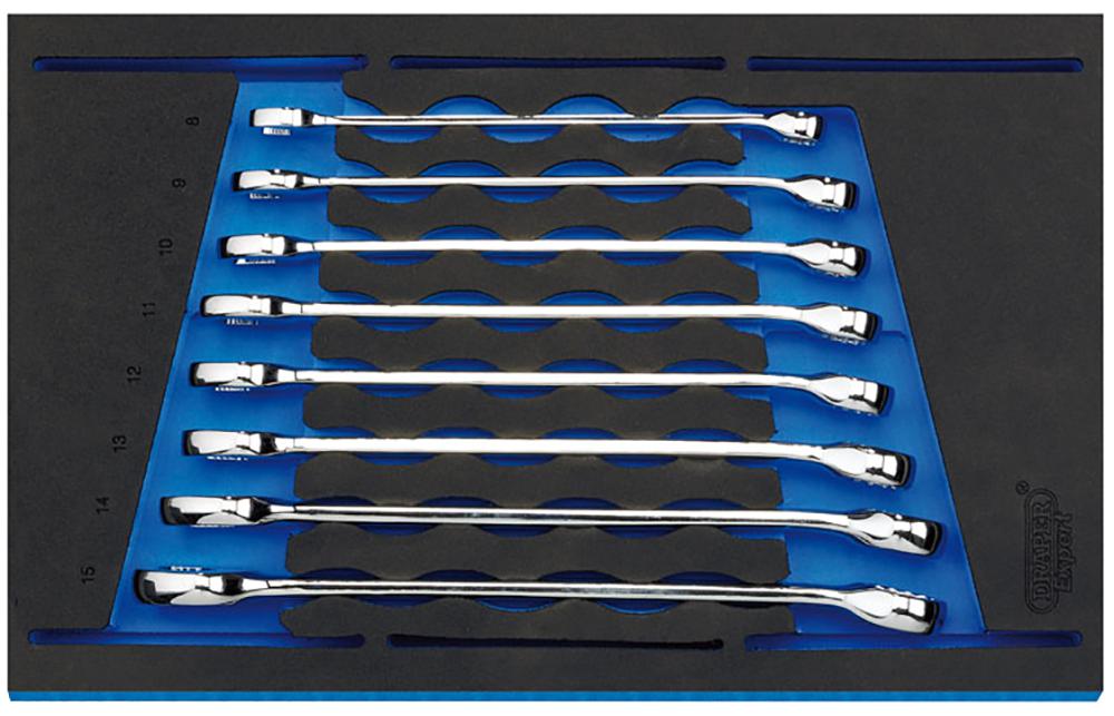 Draper Tools 63522 Combination Spanner Set, 8-15mm, 8Pc