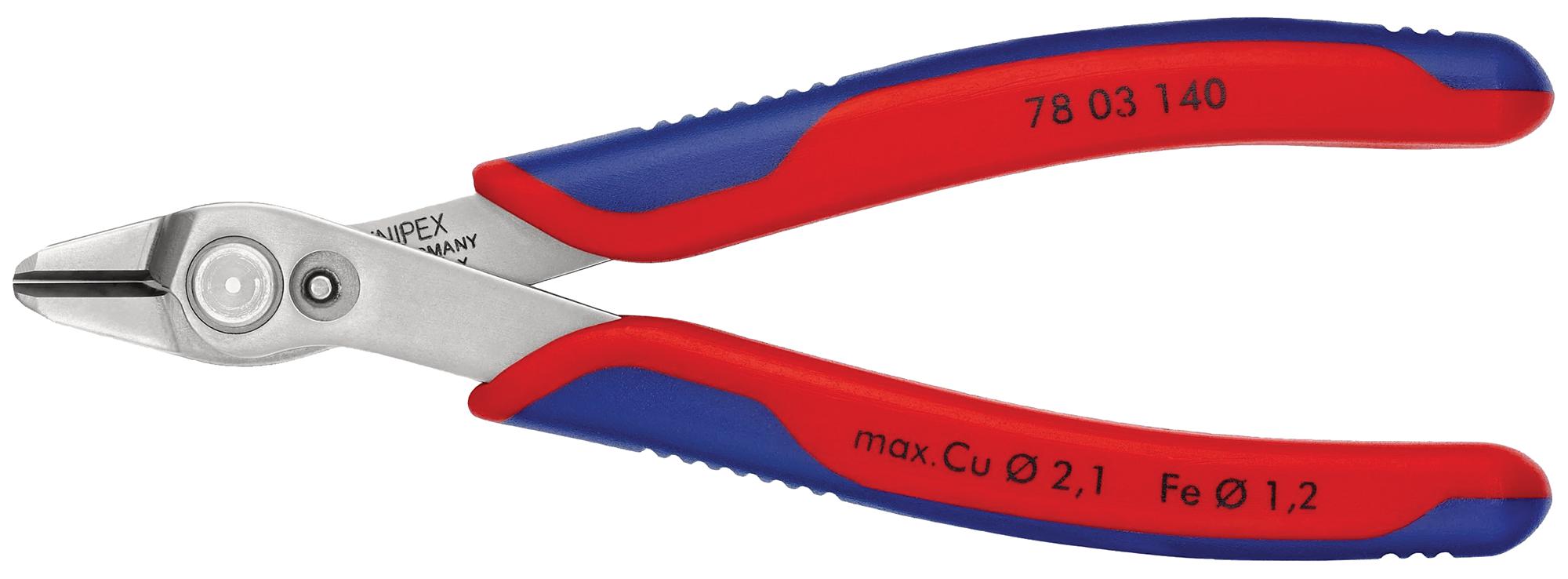 Knipex 78 03 140 Wire Cutter, Shear, 2.1mm, 140mm