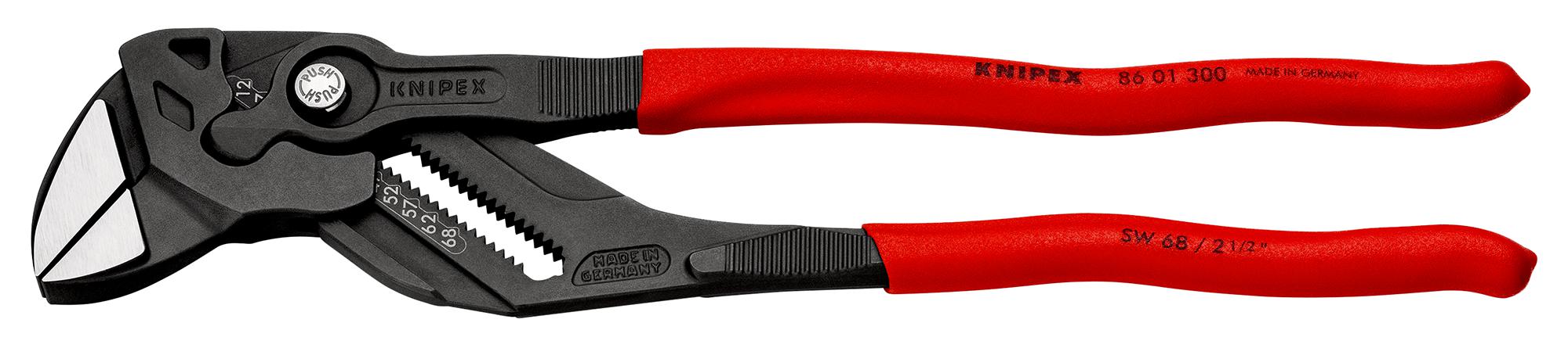 Knipex 86 01 300 Wrench Plier, 68mm Jaw Open, 300mm Lg