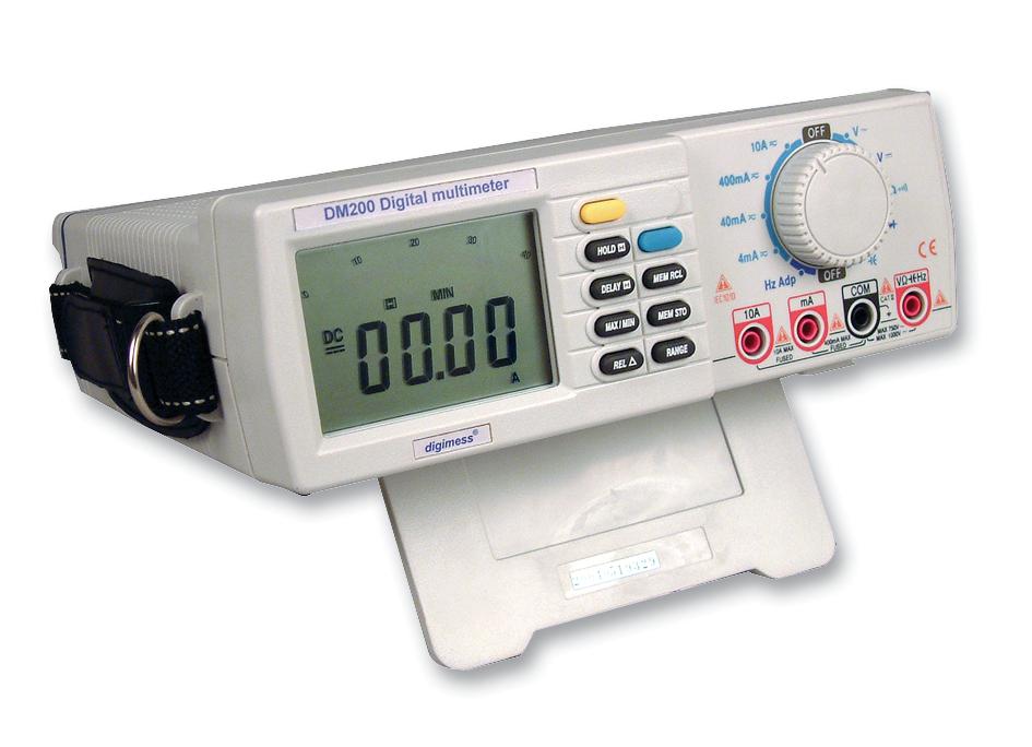 Digimess Dm200 Multimeter, Dig, Bench, 4000 Count