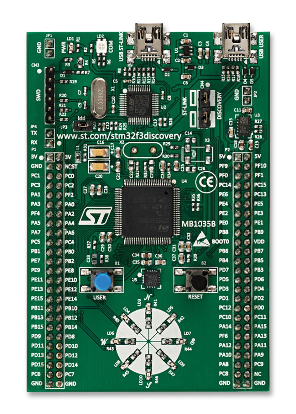 STMicroelectronics Stm32F3Discovery Evaluation, F3, Cortex M4, Discovery