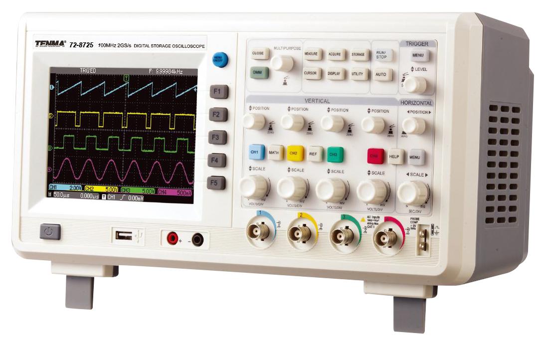 Tenma 72-8725 Oscilloscope, 4Ch, 100Mhz, 2Gsps