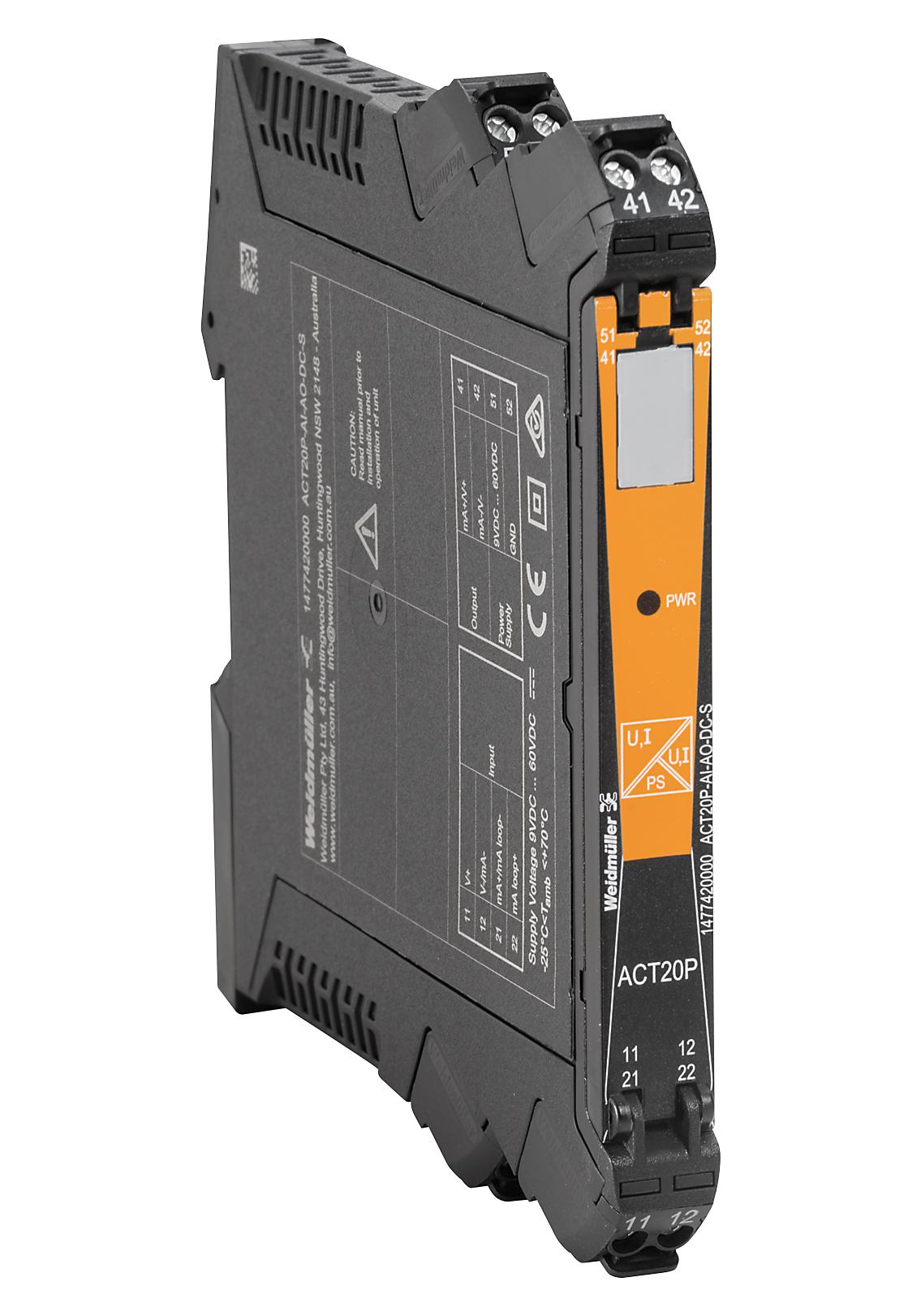 Weidmuller 1477420000 Signal Converter, 1 I/o, Din Rail