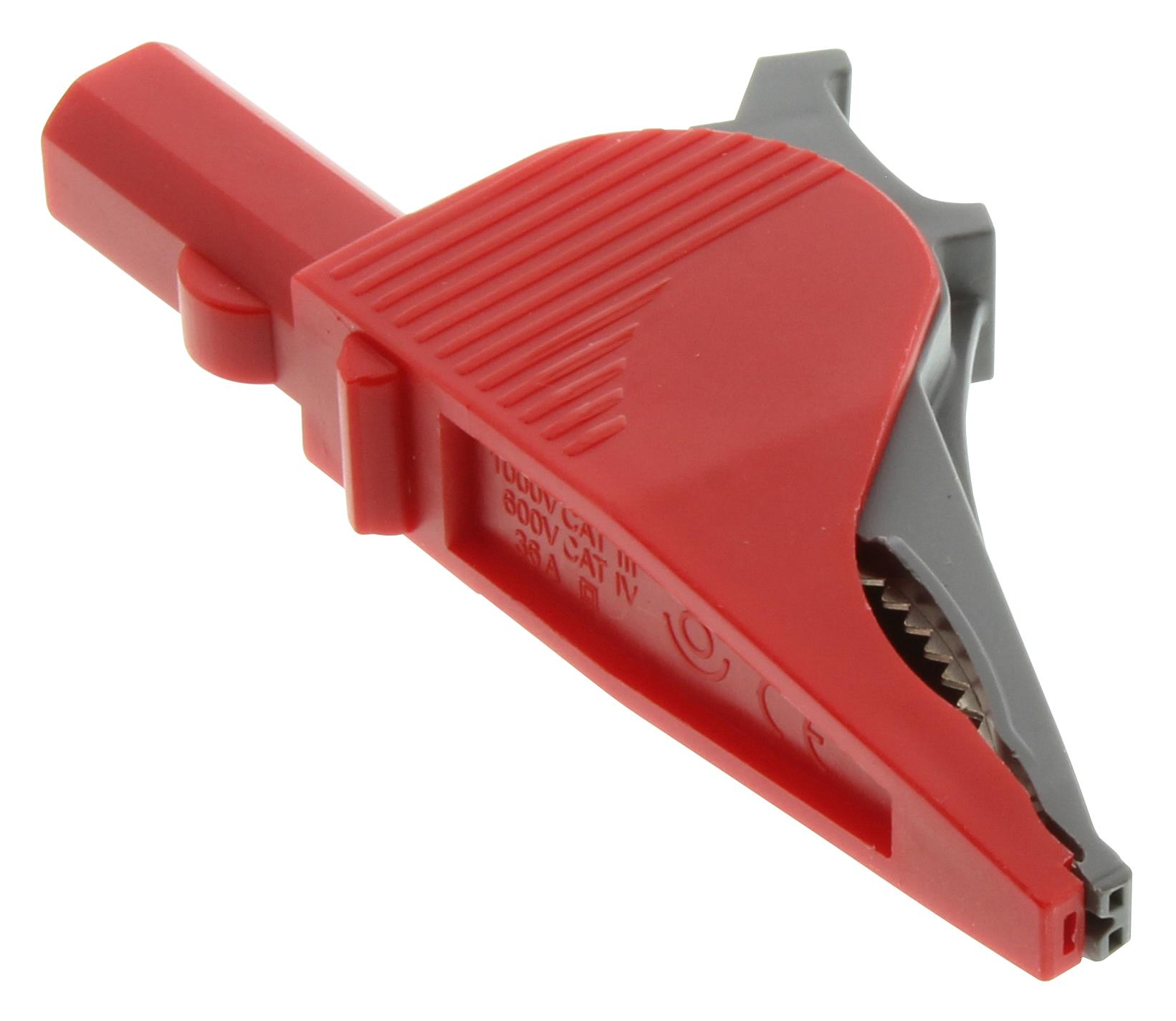 Cal Test Electronics Ct3251-2 Insulated Alligator Clip, Ex-Large (Elephant Clip), Red 02Ah5934