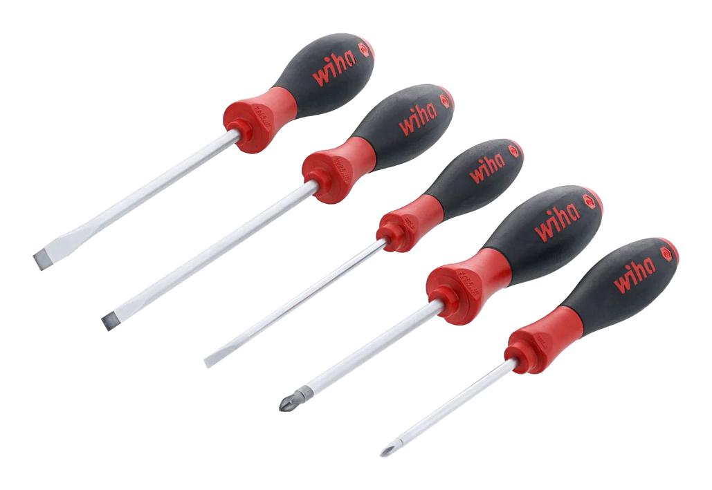 Wiha 30277 Screwdriver Set, Slotted/phillips, 5Pc