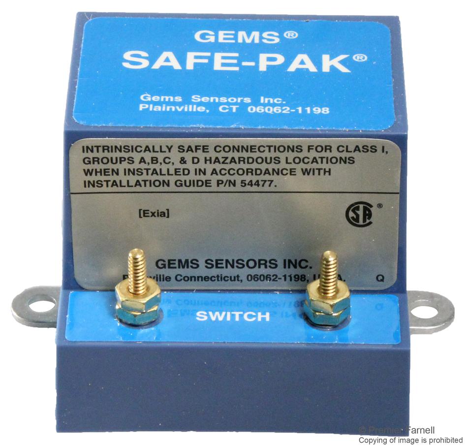 Gems Sensors 22445 Relay, Safety, Spst-No, 120Vac, 5A