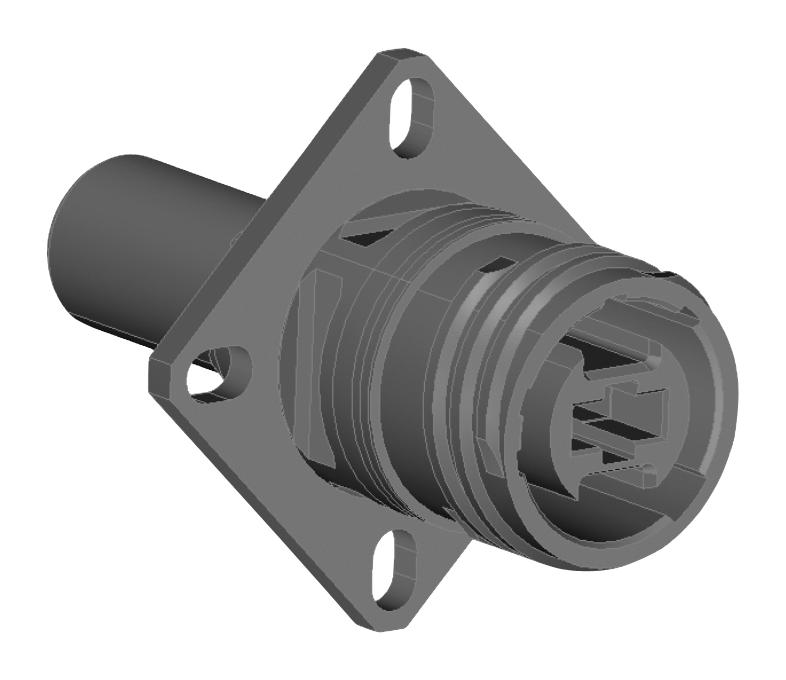 Amphenol Aerospace Cf-594011-01S Mil Spec Cir Connector, Rcpt, 11-1, Crimp