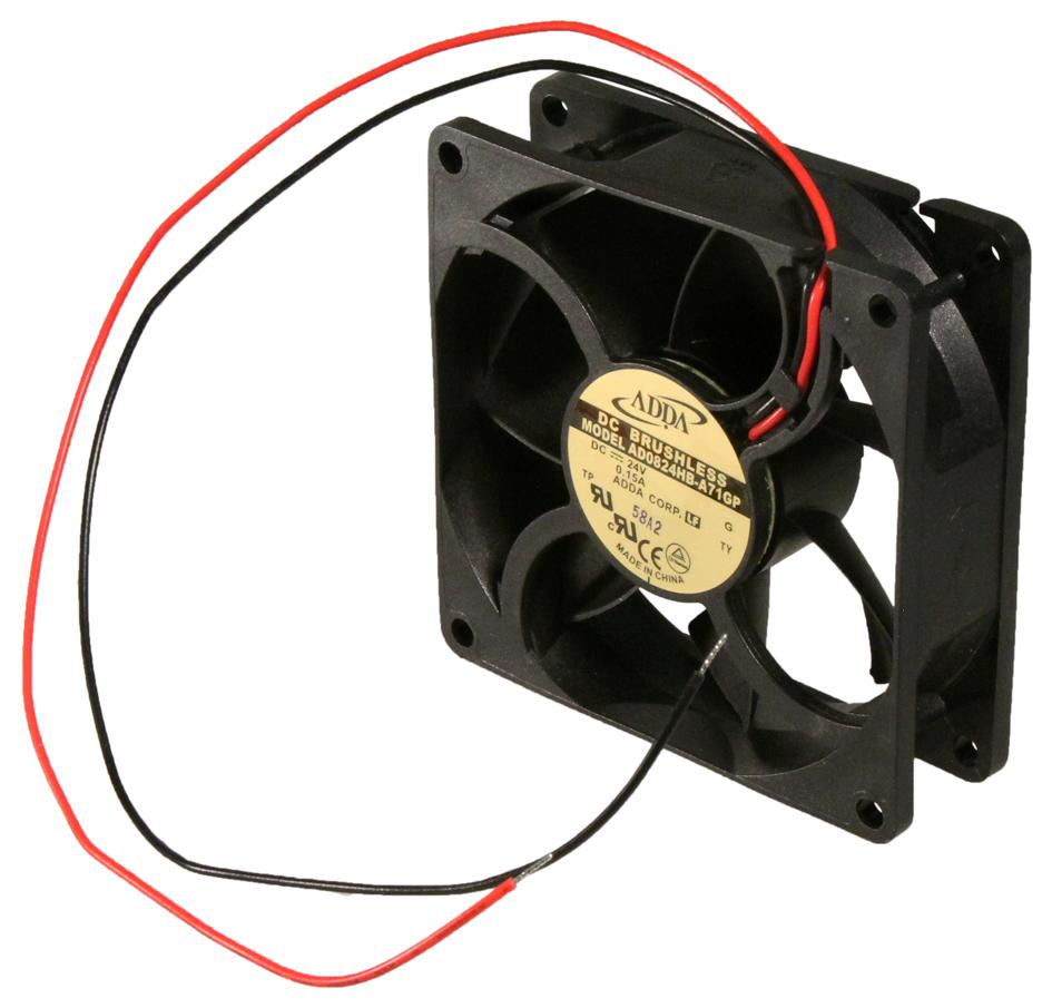 Adda Ad0824Hb-A71Gp Axial Fan, 80mm, 24Vdc, 50Cfm, 38.5Dba